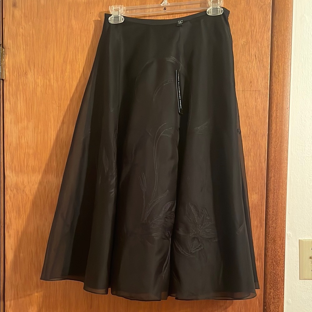 NWT Elegant Black Circle Midi Skirt, Linda Allard/Ellen Tracy